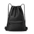 Waterproof Portable Drawstring Gym Backpack - Black