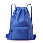 Waterproof Portable Drawstring Gym Backpack - Royal Blue