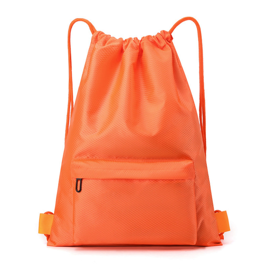 Waterproof Portable Drawstring Gym Backpack - Orange