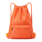 Waterproof Portable Drawstring Gym Backpack - Orange