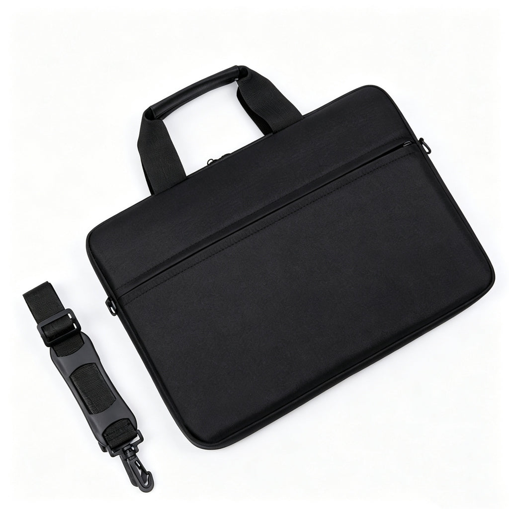 Portable Notebook Briefcase Laptop Shoulder Bag - Black
