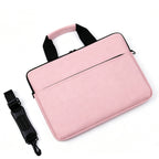 Portable Notebook Briefcase Laptop Shoulder Bag - Pink