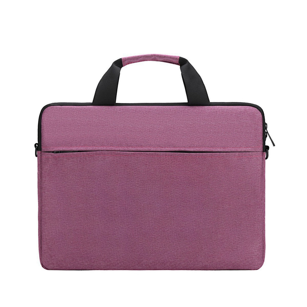 Portable Notebook Briefcase Laptop Shoulder Bag - Purple
