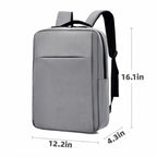 Business USB Laptop Travel Commuting Backpack - product size