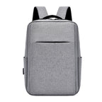 Business USB Laptop Travel Commuting Backpack - Gray