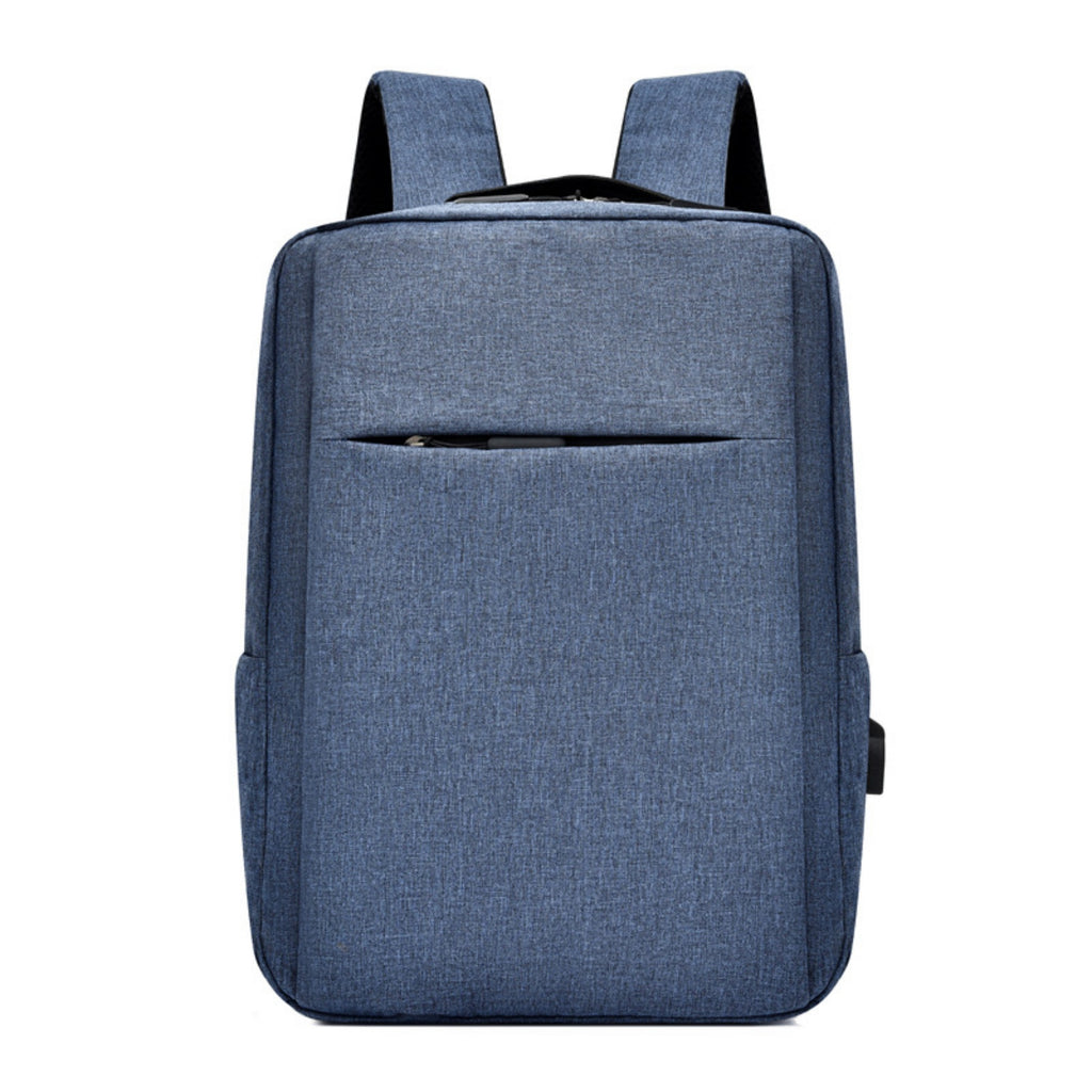 Business USB Laptop Travel Commuting Backpack - Blue