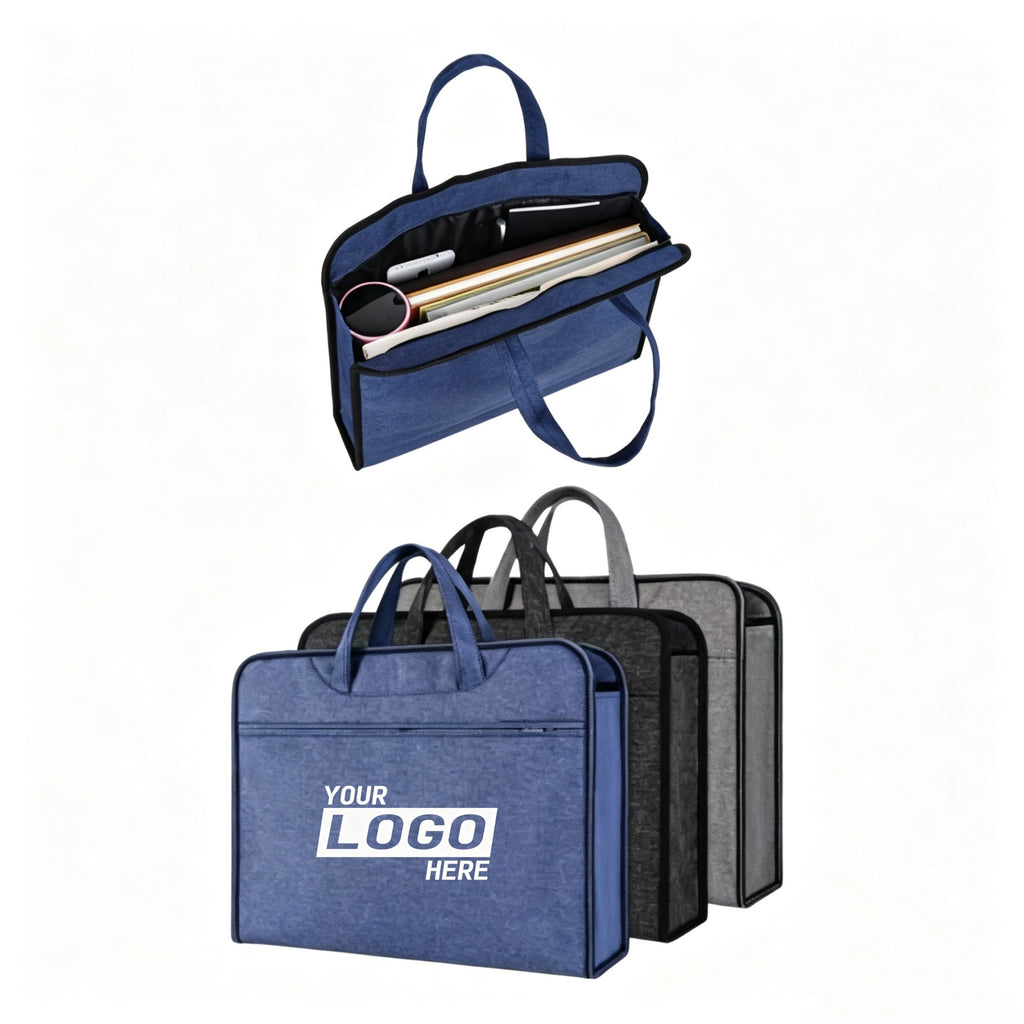 Thick Oxford Business Document Briefcase Handbag - printed product