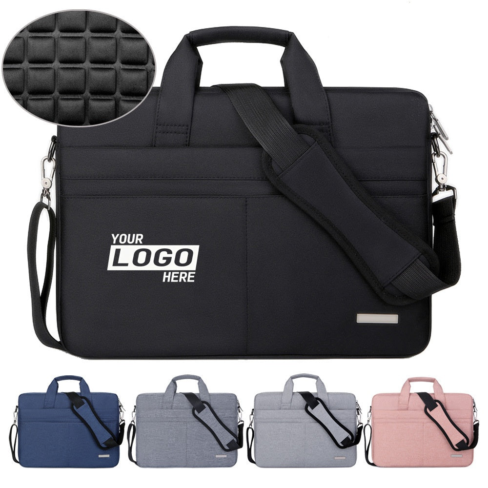 Padded Laptop Briefcase Shoulder Messenger Bag Primary imprint location