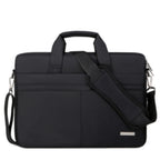 Padded Laptop Briefcase Shoulder Messenger Bag - Black