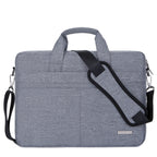 Padded Laptop Briefcase Shoulder Messenger Bag - Dark Gray