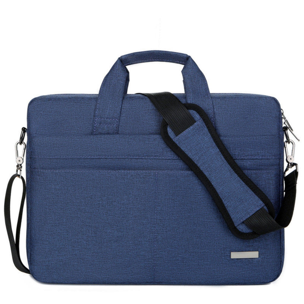 Padded Laptop Briefcase Shoulder Messenger Bag - Blue