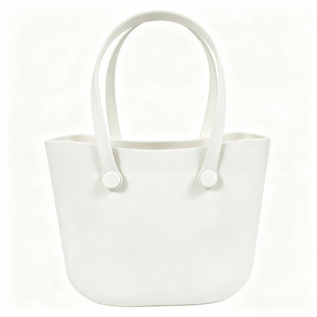 Large EVA Beach Handbag Tote Bag For Women - White