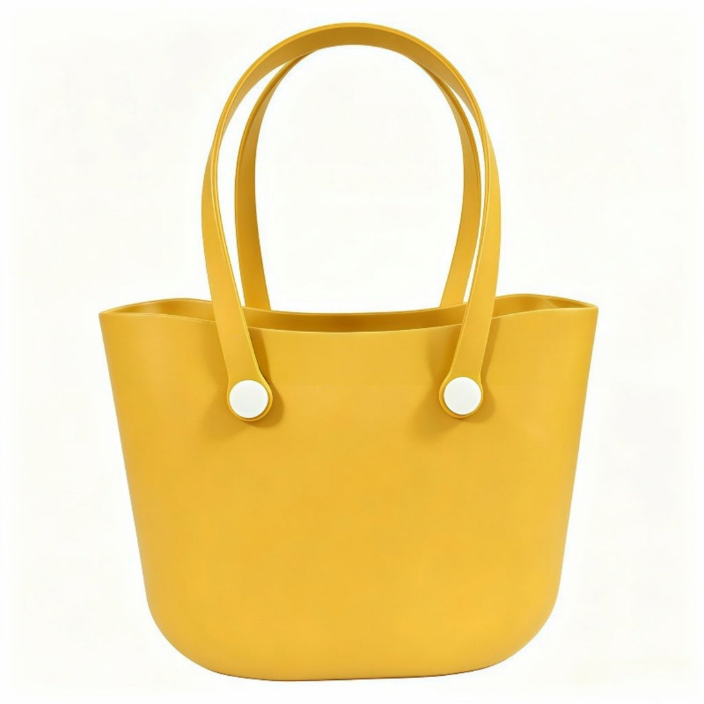 Large EVA Beach Handbag Tote Bag For Women - Yellow