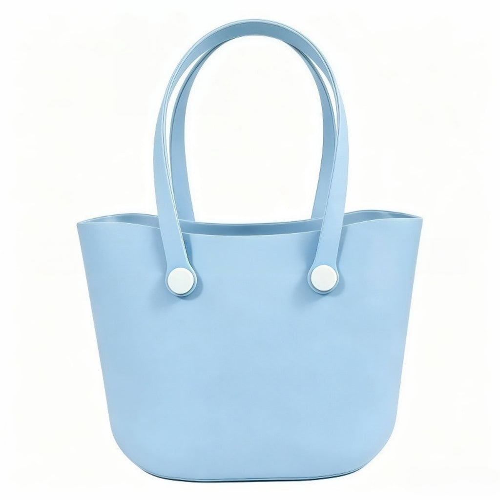 Large EVA Beach Handbag Tote Bag For Women - Light Blue