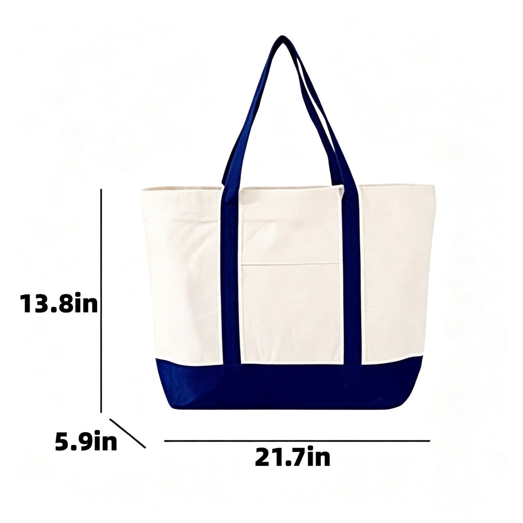 Durable Heavy Duty Canvas Shoulder Tote Handbag - product size
