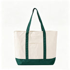 Durable Heavy Duty Canvas Shoulder Tote Handbag - Green