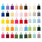 Casual Blank Canvas Tote Cotton Shoulder Handbag - Various