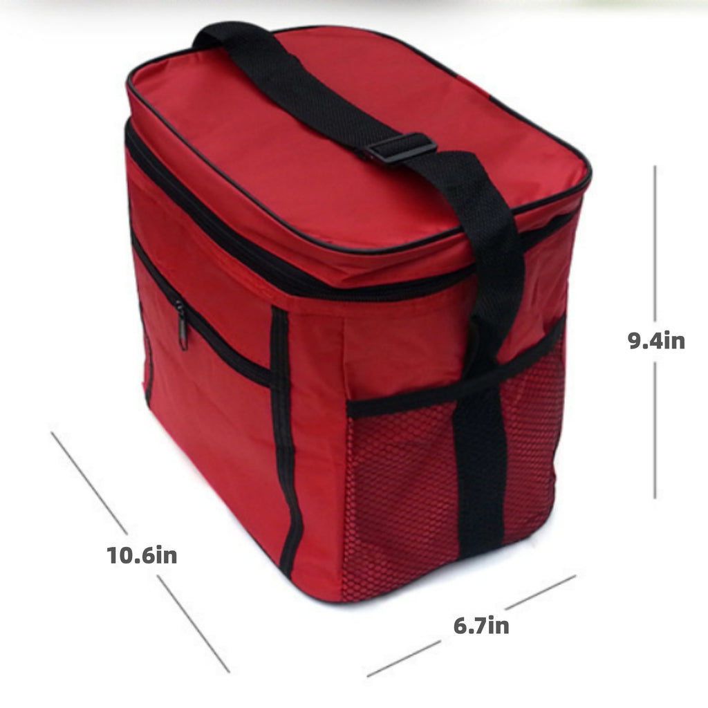Oxford Thermal Cooler Bag Outdoor Camping Lunch Box - product size