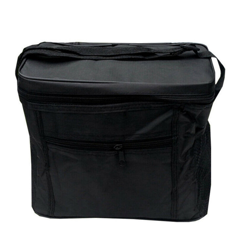 Oxford Thermal Cooler Bag Outdoor Camping Lunch Box - Black