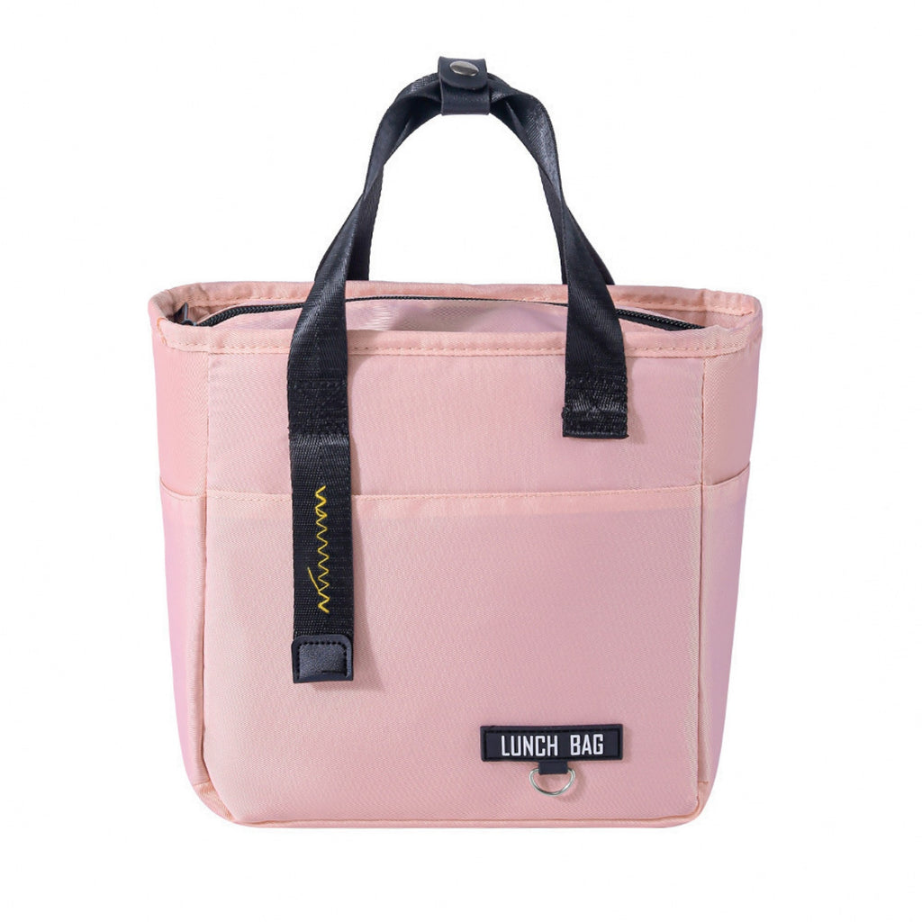 Insulated Cooler Lunch Bag Student Meal Handbag - Pink