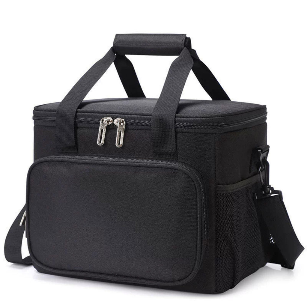 Portable Thermal Cooler Lunch Box Picnic Handbag - Black