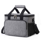 Portable Thermal Cooler Lunch Box Picnic Handbag - Gray