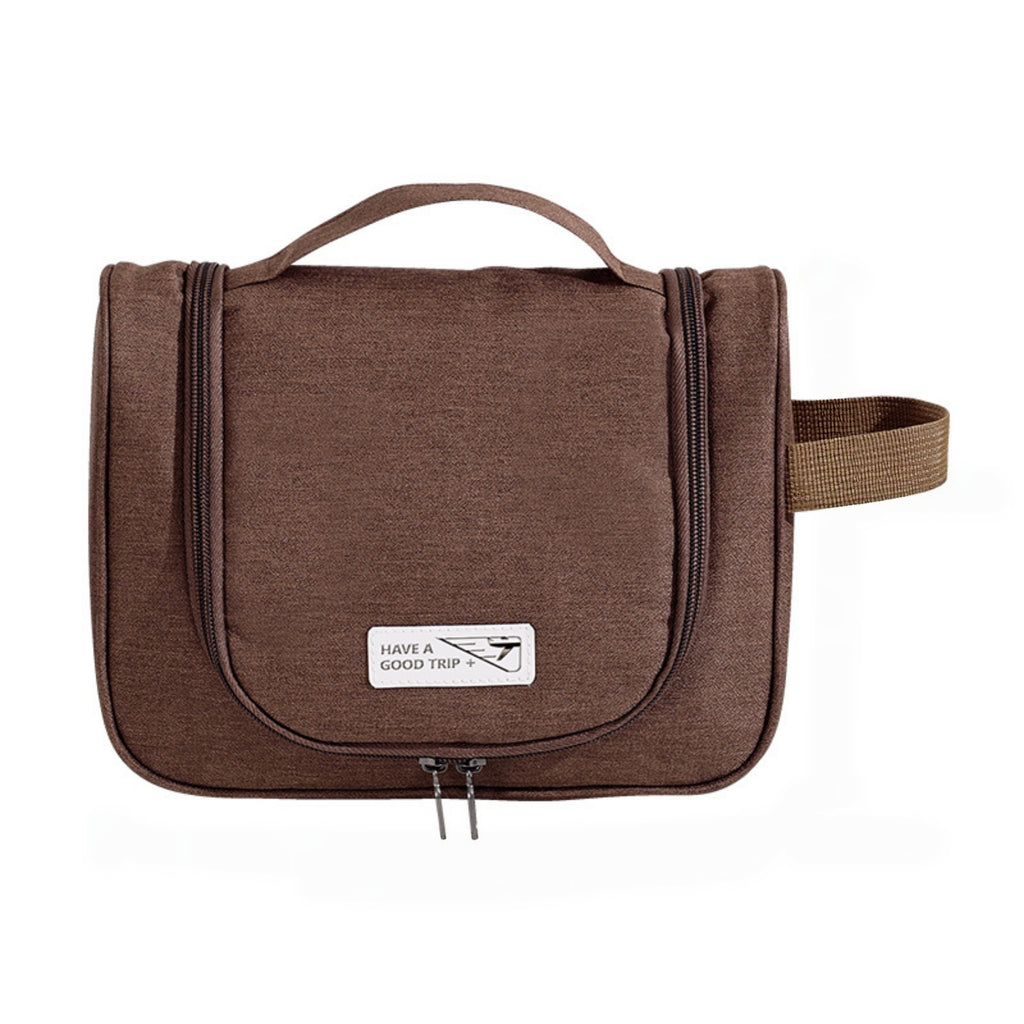 Hanging Travel Toiletry Bag Portable Cosmetic Bag - Brown