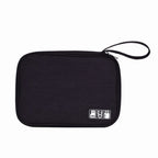 Portable Electronics Organizer Cable Storage Case - Black
