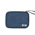 Portable Electronics Organizer Cable Storage Case - Navy Blue