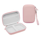 Hard EVA Shockproof Hard Drive Case Cable Pouch - Pink