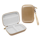 Hard EVA Shockproof Hard Drive Case Cable Pouch - Gold