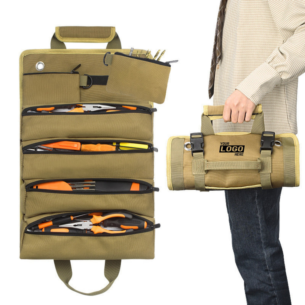 Roll Up Tool Bag Organizer Heavy Duty Oxford Pouch Primary imprint location