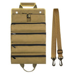Roll Up Tool Bag Organizer Heavy Duty Oxford Pouch - Khaki