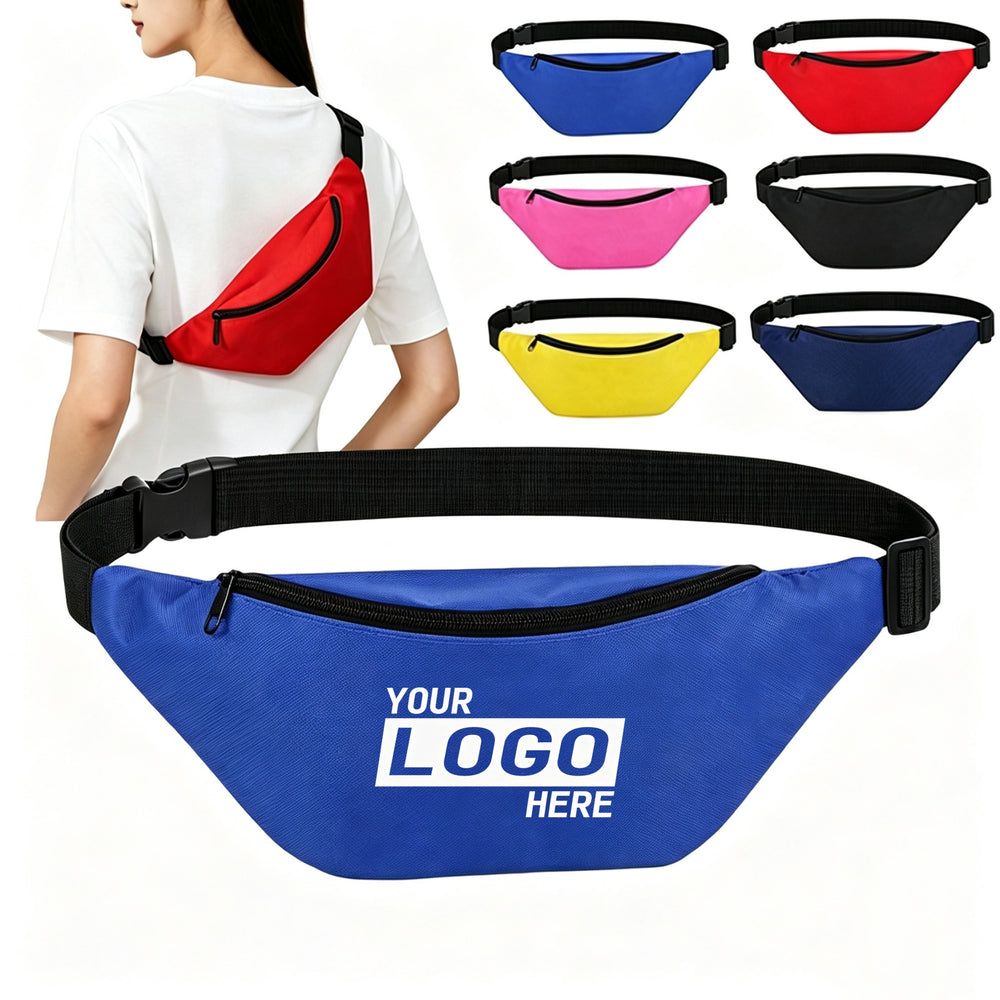 Casual Oxford Waist Bag Running Crossbody Pack Primary imprint location