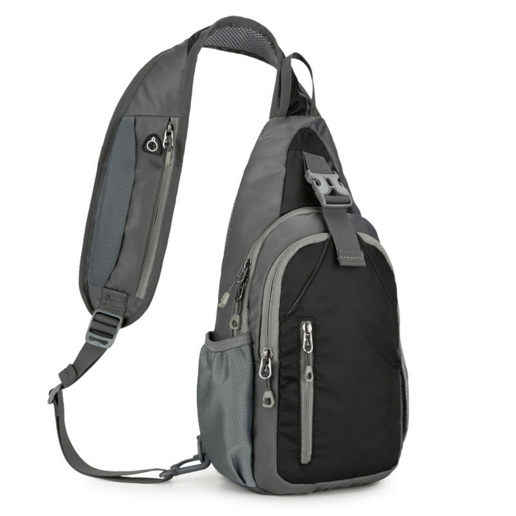 Casual Crossbody Shoulder Bag Sport Sling Pack - Black