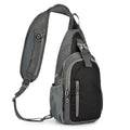 Casual Crossbody Shoulder Bag Sport Sling Pack - Black