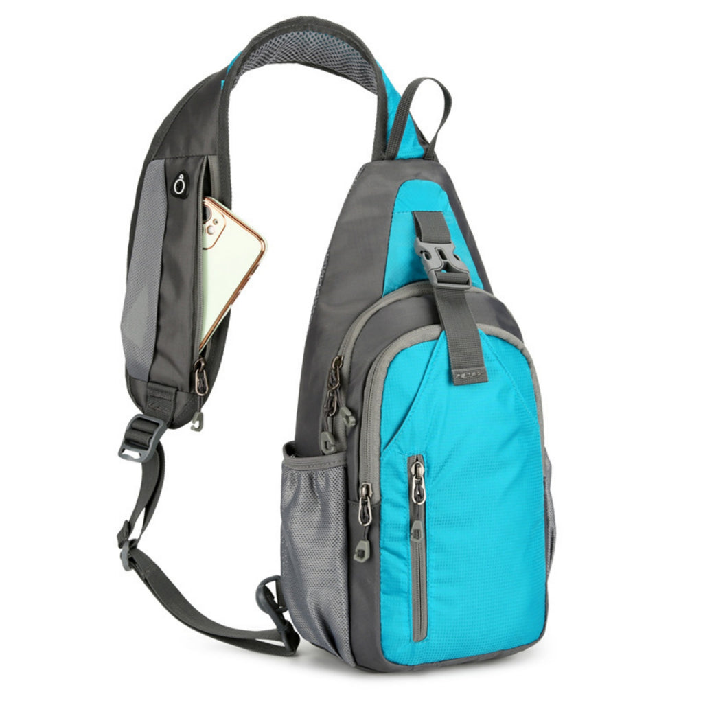 Casual Crossbody Shoulder Bag Sport Sling Pack - Lake Blue