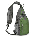 Casual Crossbody Shoulder Bag Sport Sling Pack - Army Green
