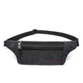 Canvas Phone Pouch Sports Running Waist Bag - Black