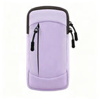 Waterproof Running Armband Phone Holder Wrist Bag - Purple