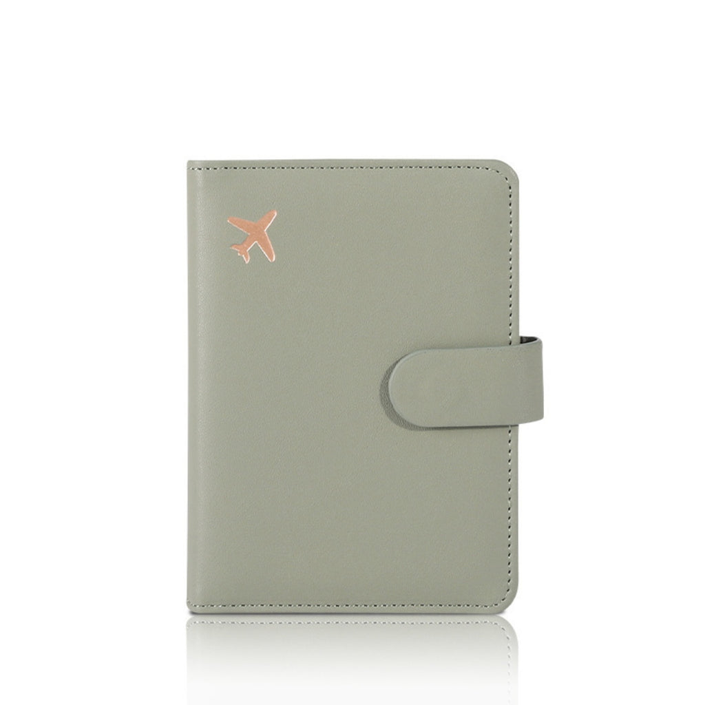 Leather Travel Passport Holder Wallet Cover Case - Green