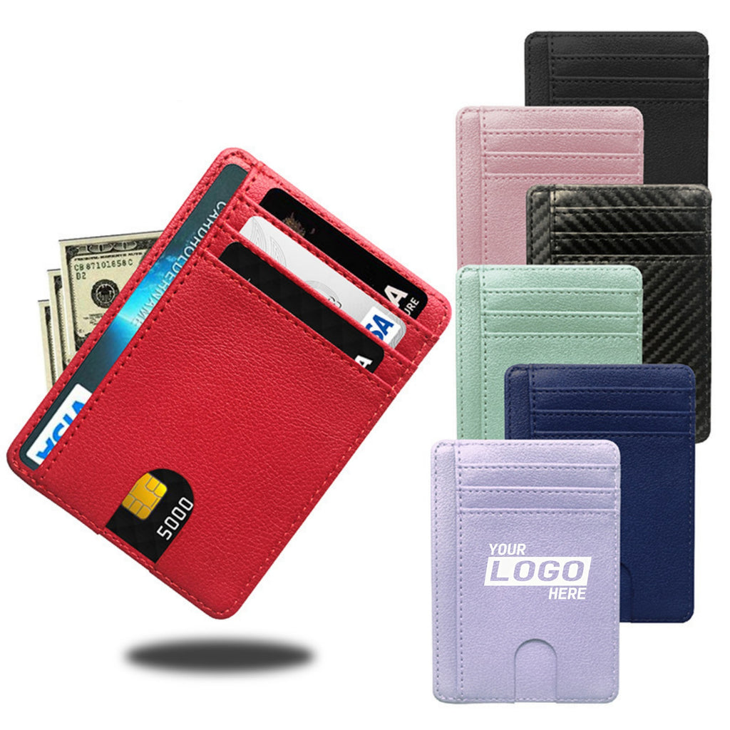 RFID Blocking PU Leather Card Holder Slim Sleeve - printed product