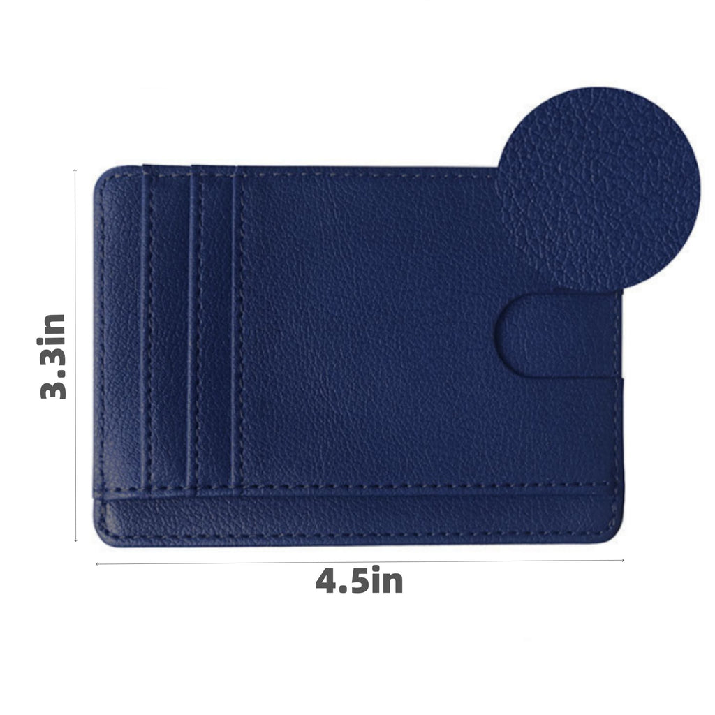 RFID Blocking PU Leather Card Holder Slim Sleeve - product size