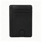 RFID Blocking PU Leather Card Holder Slim Sleeve - Black