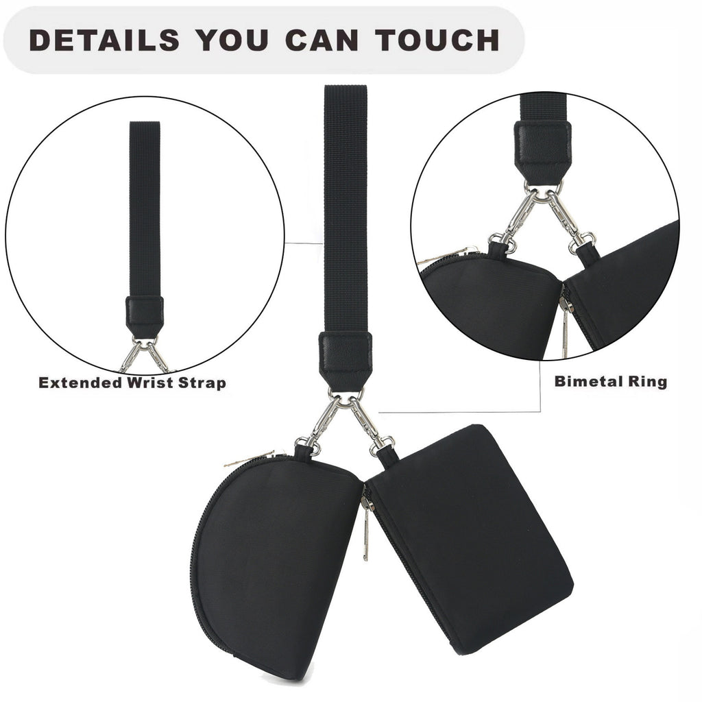 Portable Wristlet Coin Purse Mini Card Pouch Set - blank product