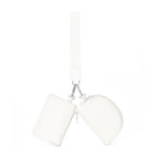 Portable Wristlet Coin Purse Mini Card Pouch Set - White