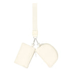 Portable Wristlet Coin Purse Mini Card Pouch Set - Beige
