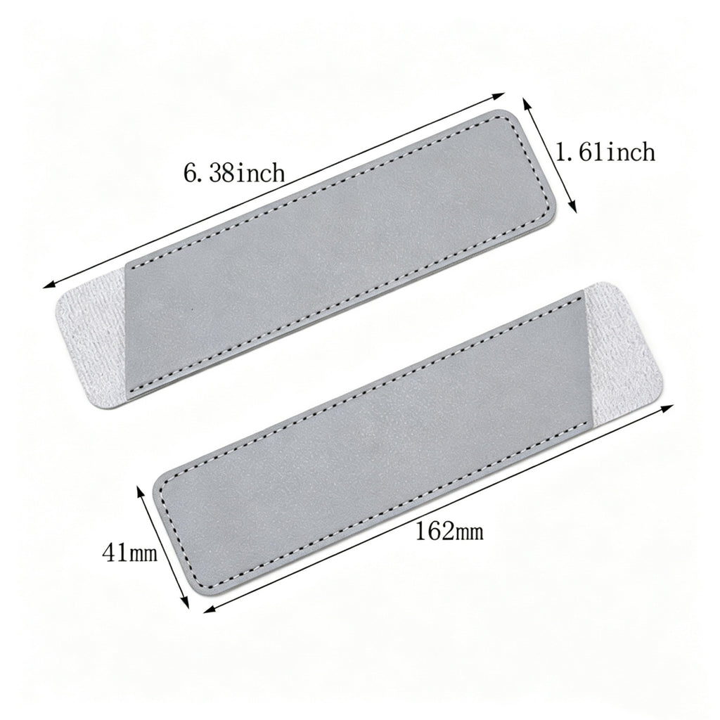 Slim PU Leather Pen Sleeve Single Pencil Case Pouch - product size