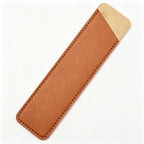 Slim PU Leather Pen Sleeve Single Pencil Case Pouch - Brown