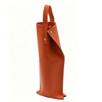 PU Leather Wine Bottle Tote Single Bottle Carrier - Brown